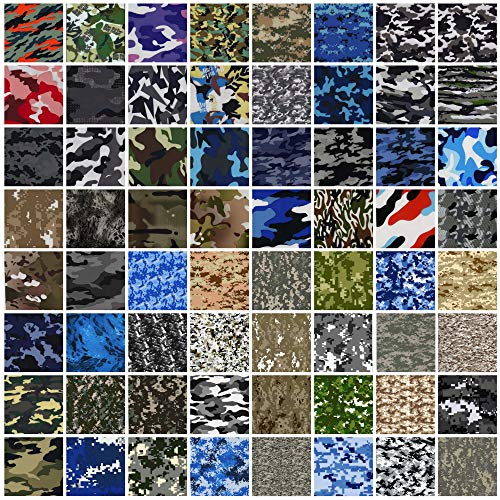Hydrographics Camouflage Water Transfer Printing - 5 Packs of Random Water Transfer Film (5 Rolls X3.3FT) WTP Film