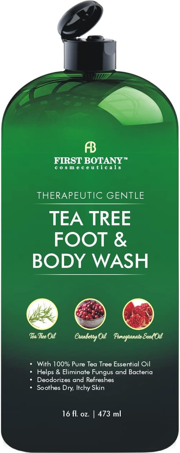 First Botany 100% Natural Tea, Tree Body & Foot Wash, Fights with Corns, Calluses, Dandruff & Warts, Nail Issues, Athletes Foot, Acne treatment, Eczema & Body Odor, Jock Itch