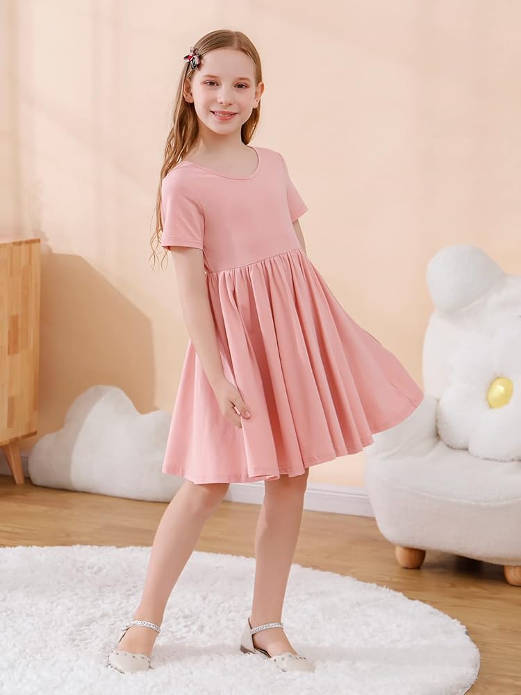 Amazon.com: SISIDOLLS Toddler Girls V Neck Short Sleeve
