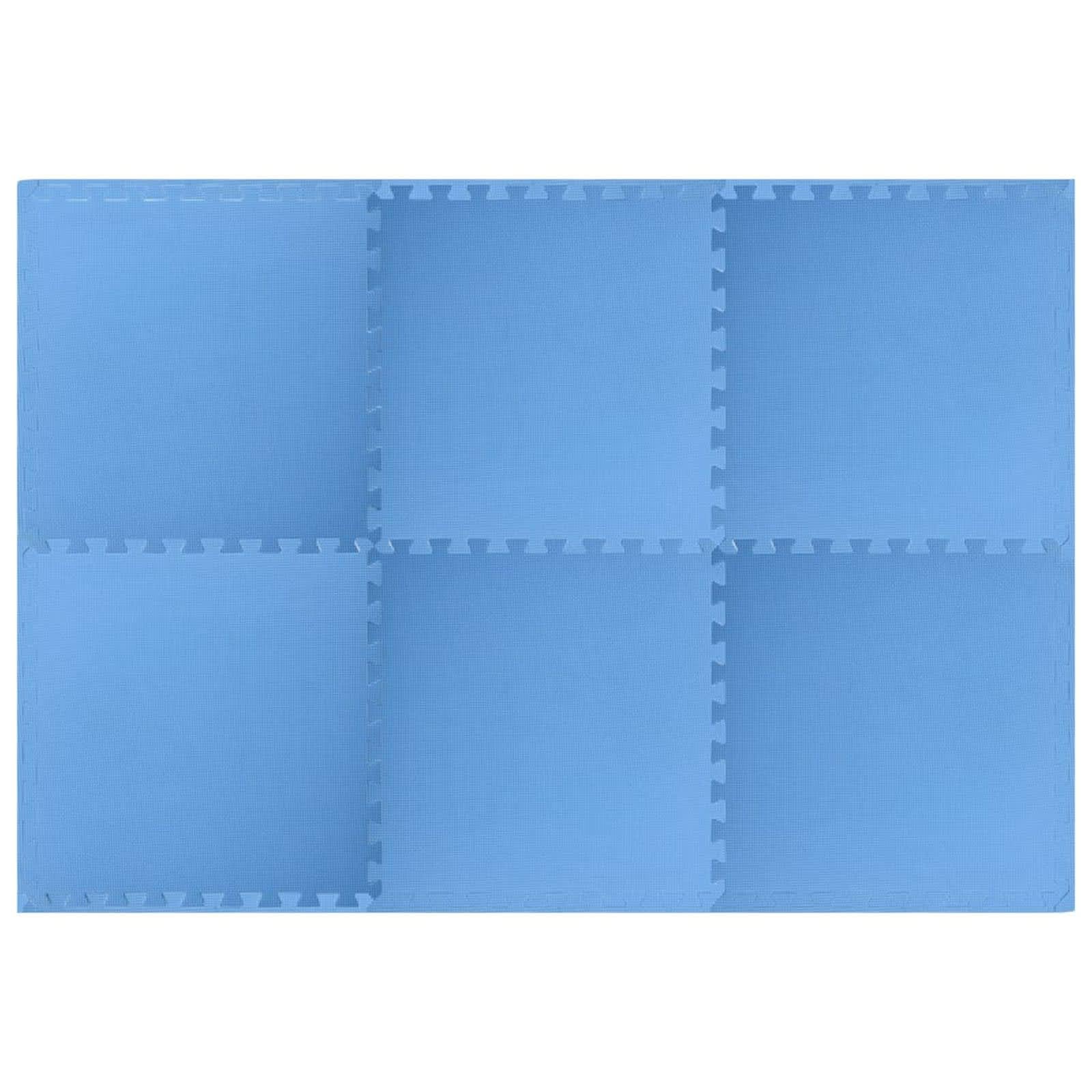 Alfombra de suelo para piscina, 6 unidades, color azul, 2,16 ㎡, espuma EVA, antideslizante, impermeable, modular, para piscina, jacuzzi, aislamiento exterior y retención de calor