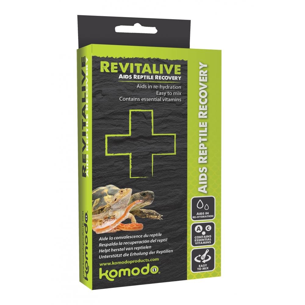 Komodo Revitalive Dry Powder for Reptiles & Amphibians Hygienic Natural Healthy with Vitamins Non Toxic Safe and Cruelty Free for Pets