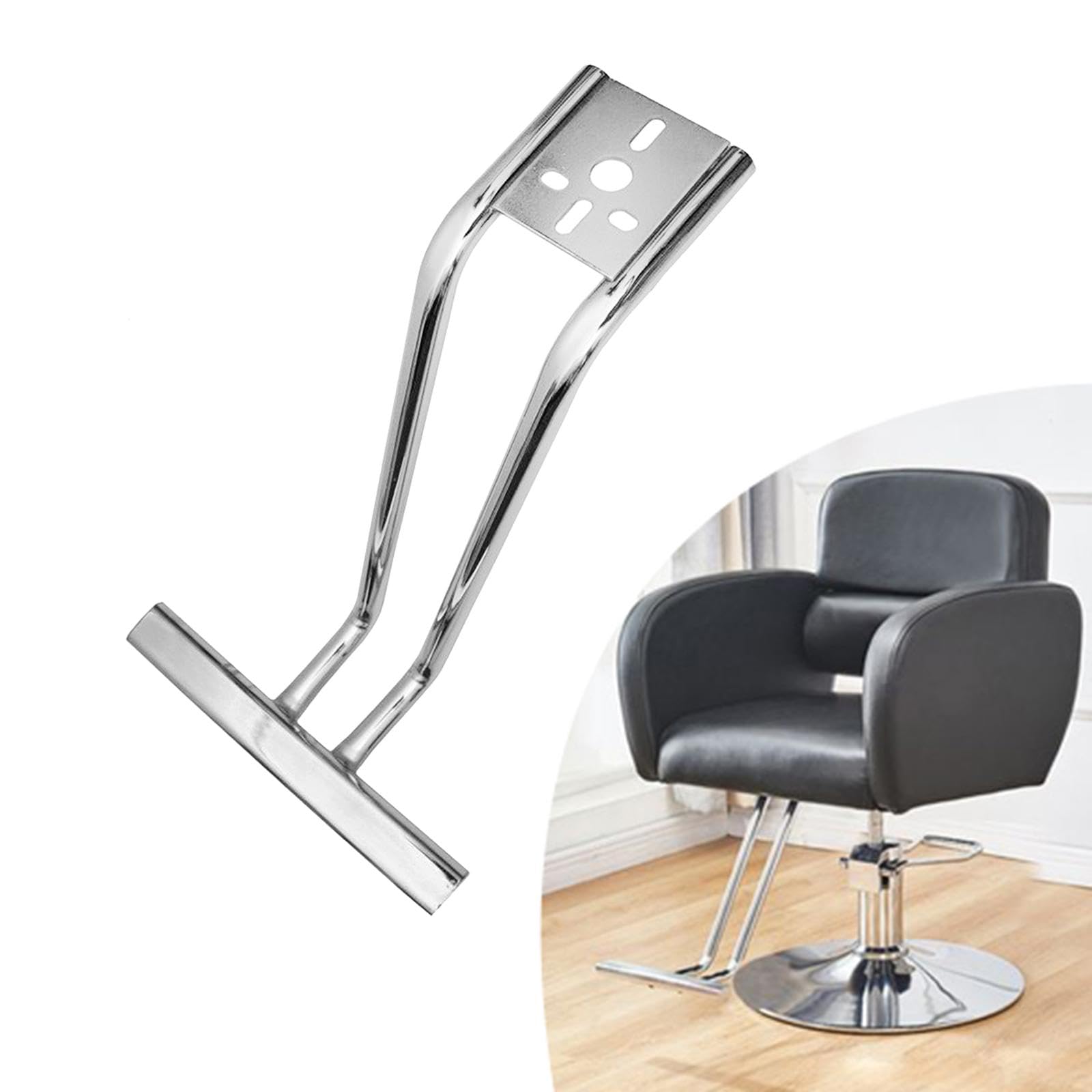 Milageto Salon Chair Pedal Replacement Foot Rest Fitting Beauty SPA Accessory Tripod Stand Salon Swivel Chair Heavy Duty Spare Parts, Style A