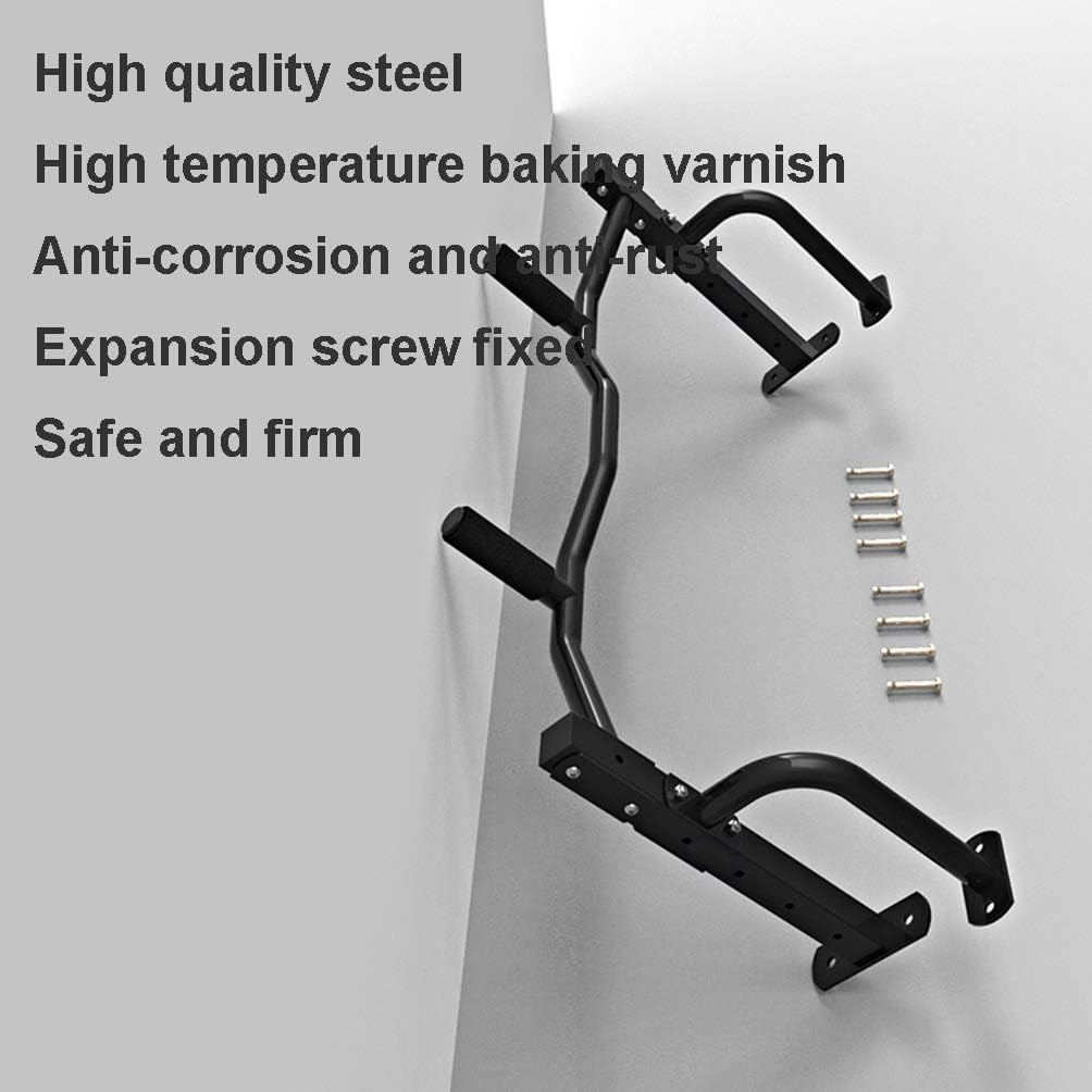 AGYH Wall-Mounted Chin Up Bar, Steel Horizontal Bar, Used for Muscle Strength Training Aerobic Exercise, Reinforced Base, Load 300kg