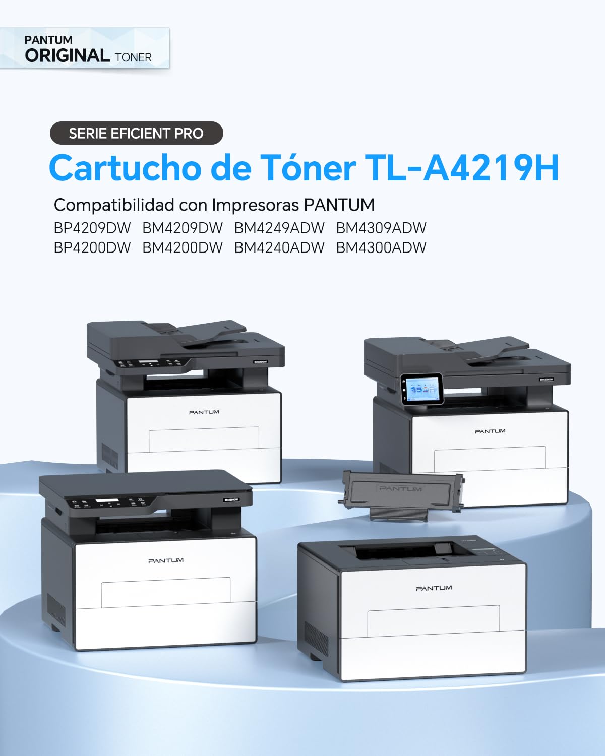 PANTUM TL-A4219H Cartucho de Tóner Original 3000 Páginas Negro | Compatible con Serie Efficient Pro BP4209DW, BM4209DW, BM4249ADW, BM4309ADW