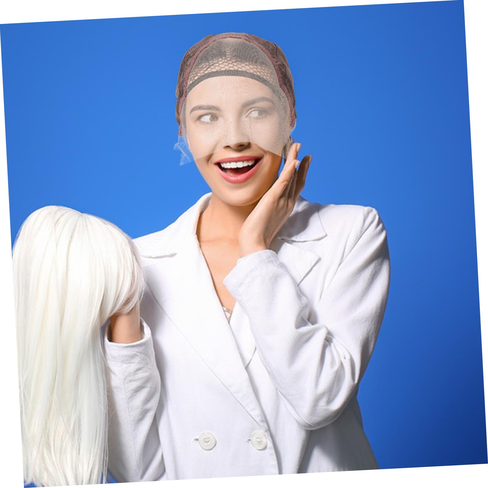 FOMIYES Elegant Women's Wig Cap Mesh Hair Net Cap Elastic Fit Wig Making Accessory