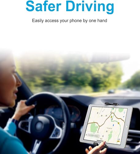 Miniatura 2 de woleyi Soporte de tableta para ventilación de automóvil, súper estable y fácil Soporte para tableta de ventilación de automóvil con clip ajustable