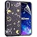 Produktbild OKZone iPhone XS Hülle, Glitzer Bling Glänzende Design Weich TPU Bumper Case Silikon Schutzhülle Handy Tasche Rückseite Hülle Etui Cover TPU Bumper Schale für Apple iPhone XS 5.8 Zoll (Schwarz)