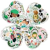 50 Pcs Cartoon Girl Scout Water Bottle Stickers for Kids, Cute Vinyl Waterproof Laptop Decals, Girl Scout Themed Cell Phone Skateboard Scrapbook Mug Decorative Stickers