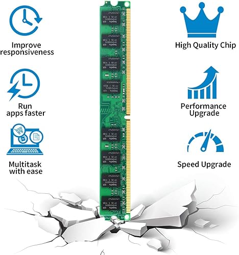 Miniatura 4 de Kit de 8 GB (2GBX4) DDR2 800 Udimm RAM, Motoeagle PC2 6400 6400U 1.8V CL6 240 pines sin ECC sin búfer módulos de memoria de escritorio
