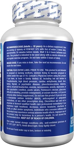 Miniatura 8 de FASTCUT FenSuplemento de control de peso rápido con potente impulso de energía 120 tabletas blancas y azules