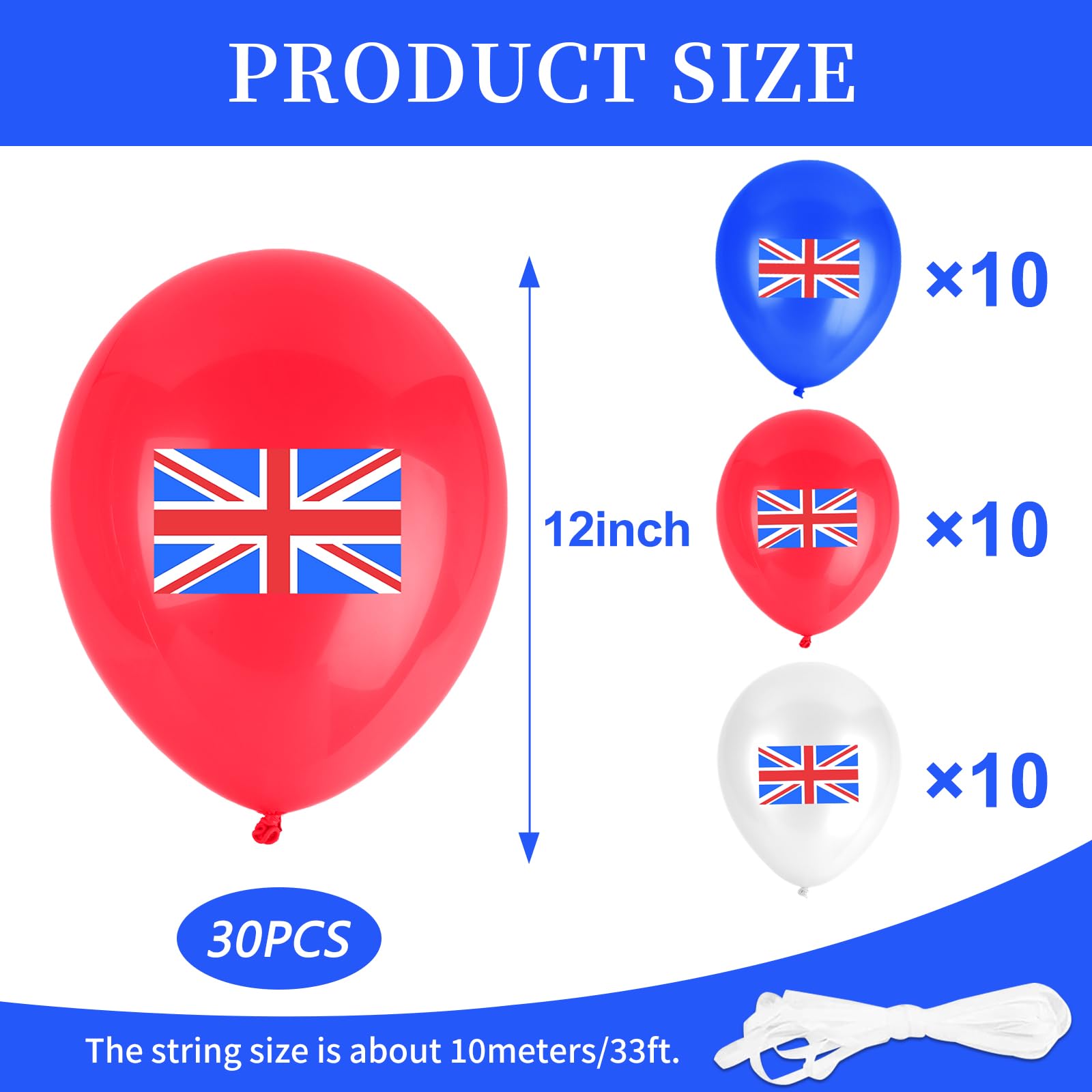 Union Jack Folienballon – 45,7 Cm Großer Partyballon Mit Britischer Flagge & Krone