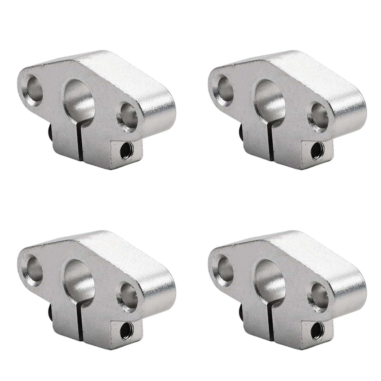 Aicosineg 4Pcs SHF10 Linear Motion Rail Ball Bearing Clamping Linear Guide Shaft Rod Rail Guide Support Slide Guide Aluminum Alloy Linear Motion Guides for 0.39inch Diameter Shaft DIY Project Parts