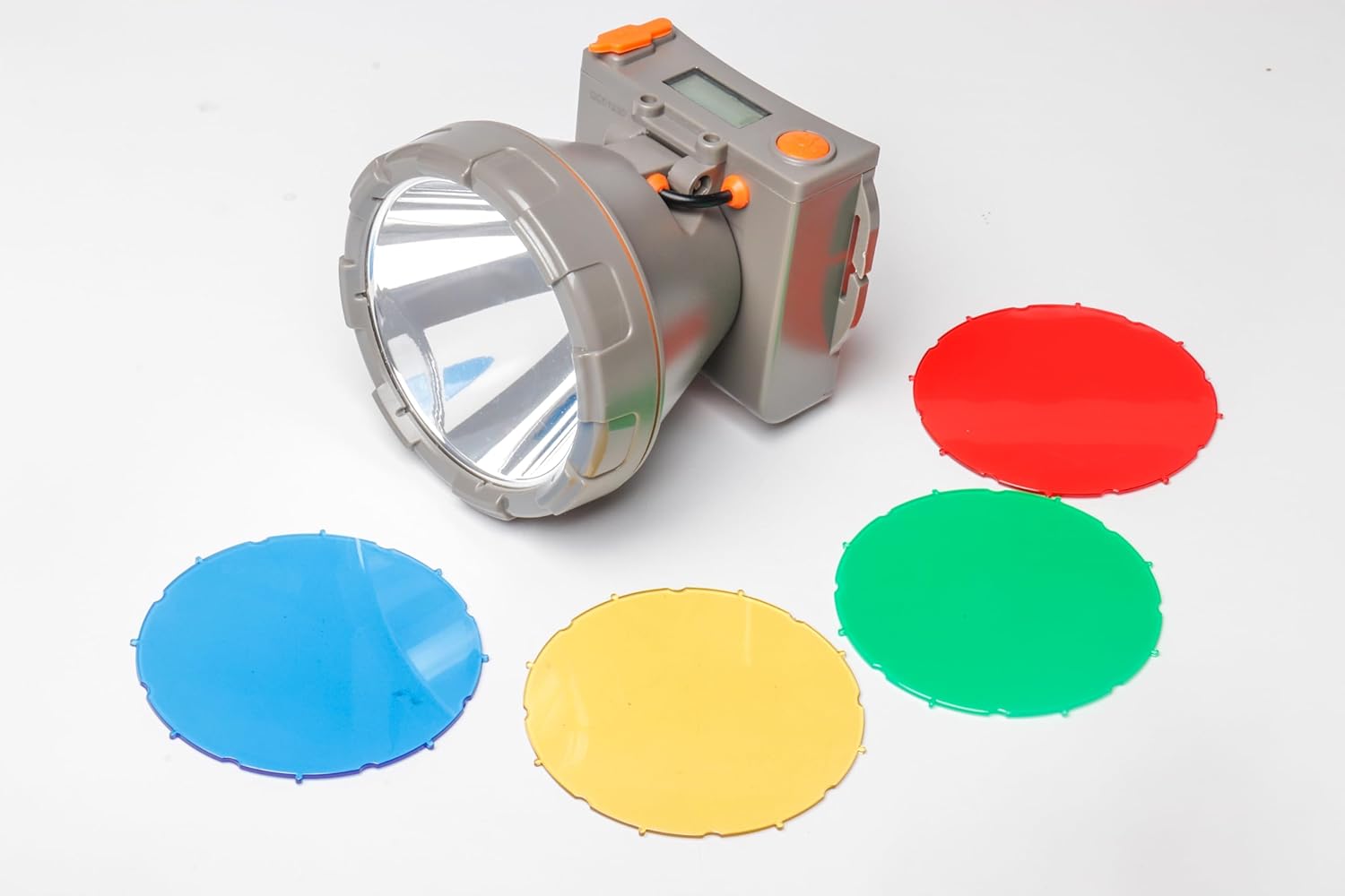 Generic 10 Watt Display Headlamp with 4 Colored Lenses Vapor Trail Outdoors, Gray