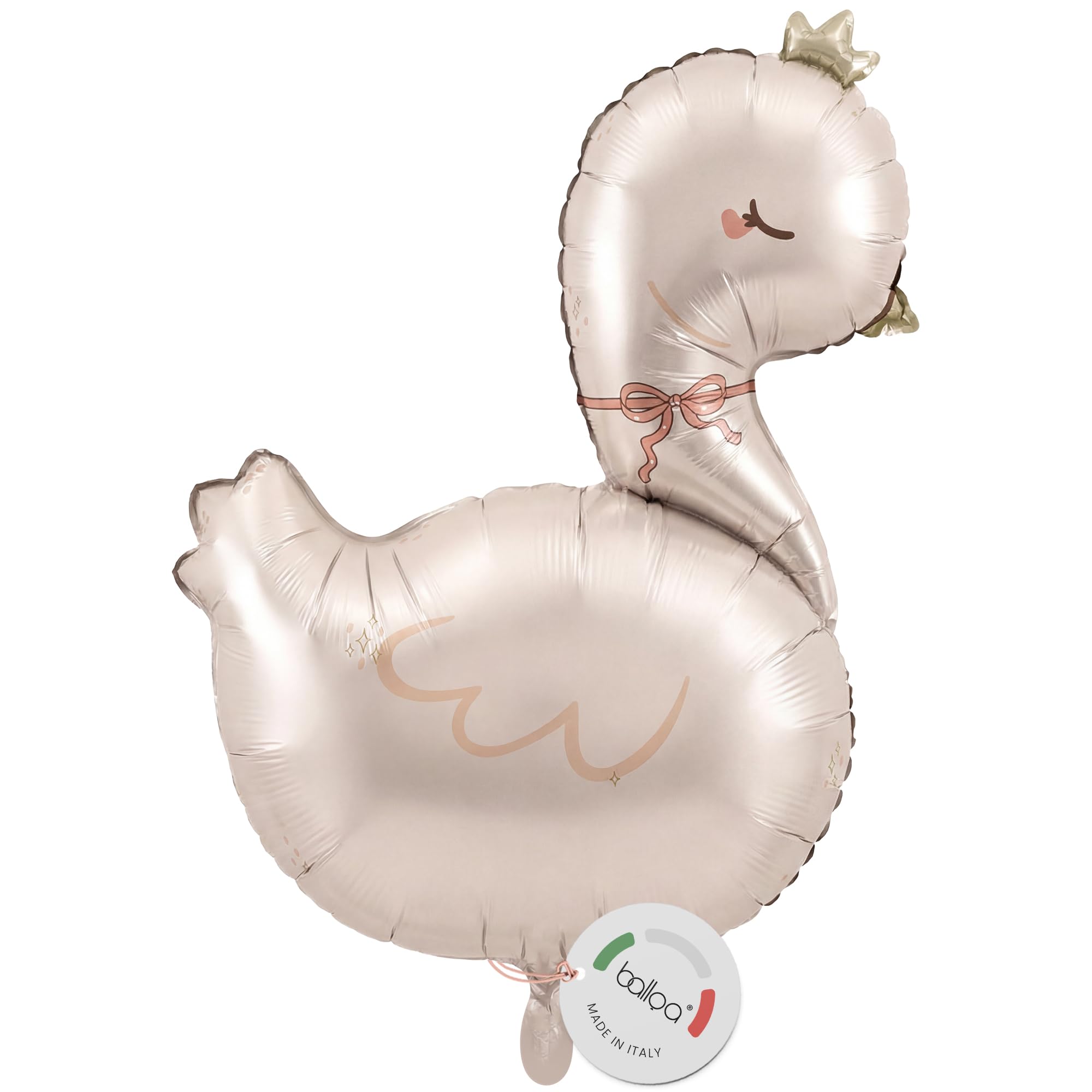 balloa Foil Balloon XXL Boho Swan Animal Motif, Helium Balloon Children's Birthday Decoration, Balloon Girl Birthday Motif for Party, Baby Shower, Gift for Birthday, Swan Balloon, 72 cm