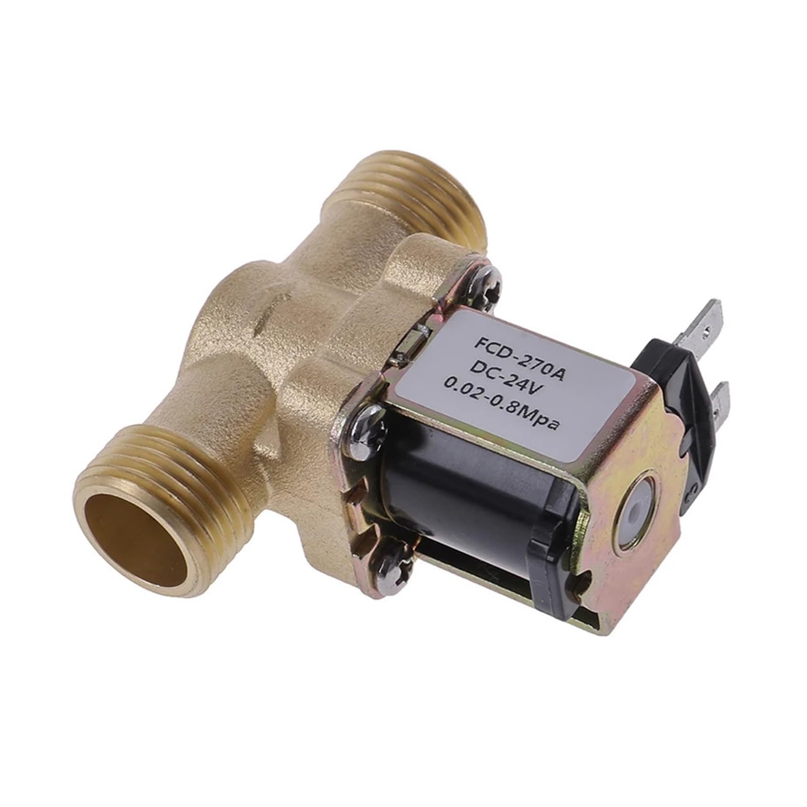 1 szt. DC 12 V 24 AC 220 G1/2 '' Mosiężny elektryczny zawór elektromagnetyczny do słonecznego podgrzewacza wody Płyn przemysłowy(24V)
