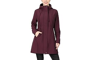 Women's Softshell Long Windbreaker with Hood