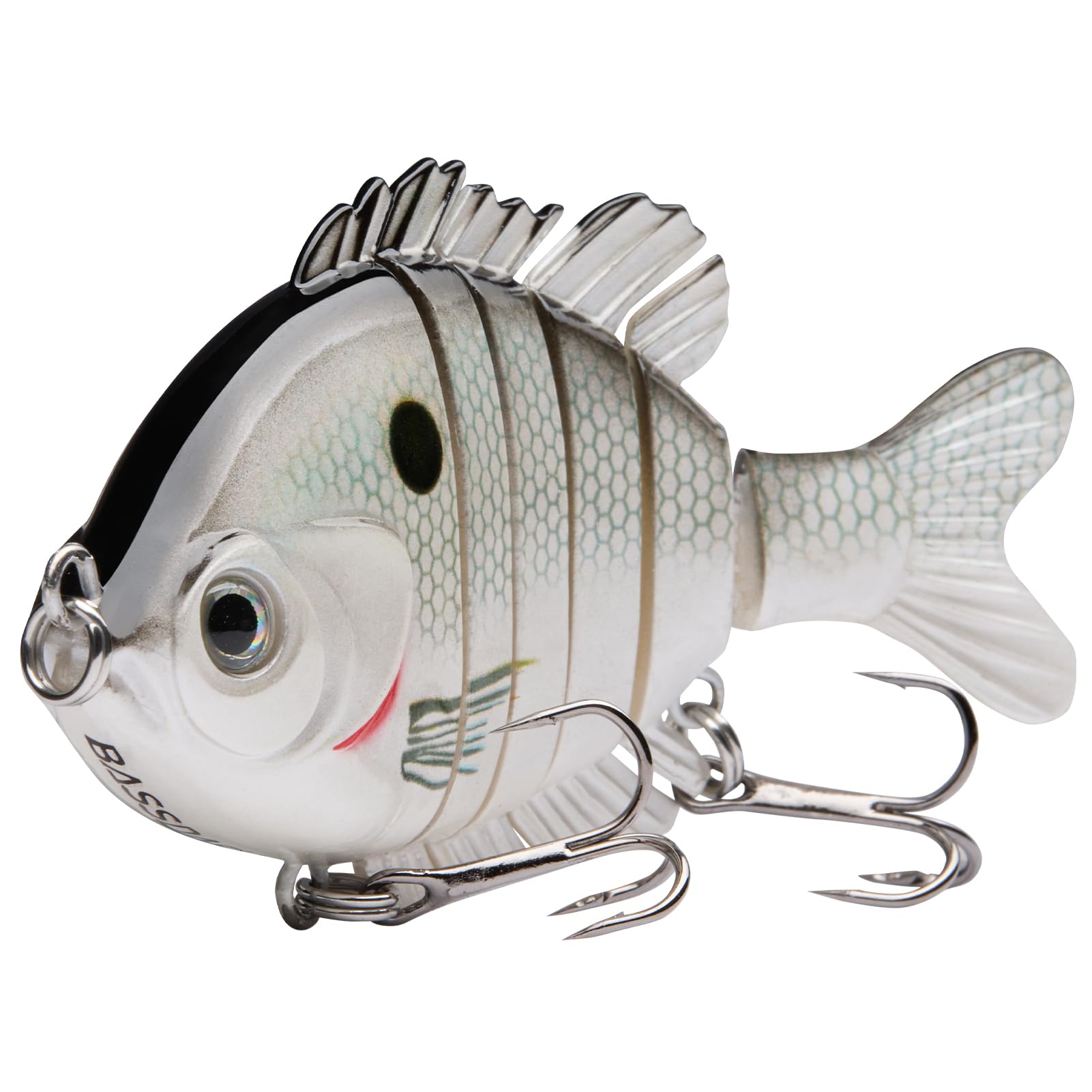 BASSDASH SwimPanfish - Señuelos de pesca multiarticulados para pesca de agua salada, 8.9 cm/24.1 g, paquete de 4