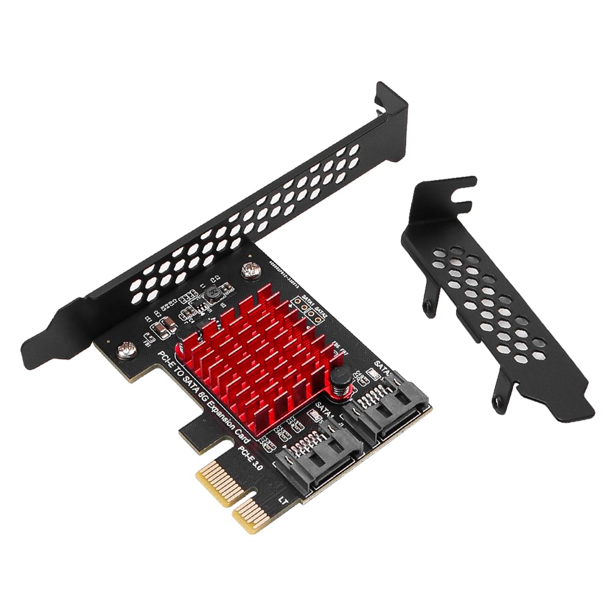 DollaTek PCI-E 1X GEN3 do Sata3.0 Pe?na karta rozszerzeń 2-portowy adapter 6G rozszerzenie IPFS dysk twardy z uchwytem niskoprofilowym