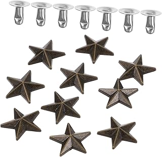 CHILDWEET Decoração 10 Pçs De Liga Kit De Rebite DIY Botões De Rebite Punk Estrela Rebite Sapatos Artesanais Pregos Punk DIY Pregos Sapatos DIY Spike Rebite Para Roupas DIY Punk