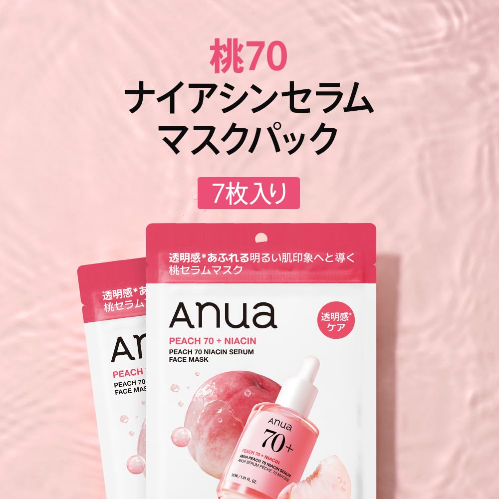 ANUA桃70ナイアシンマスク 水光肌デイリーケア