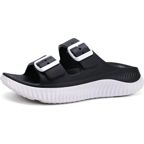 KuaiLu Womens Recovery Sandals Comfortable Arch Support Adjustable Slides