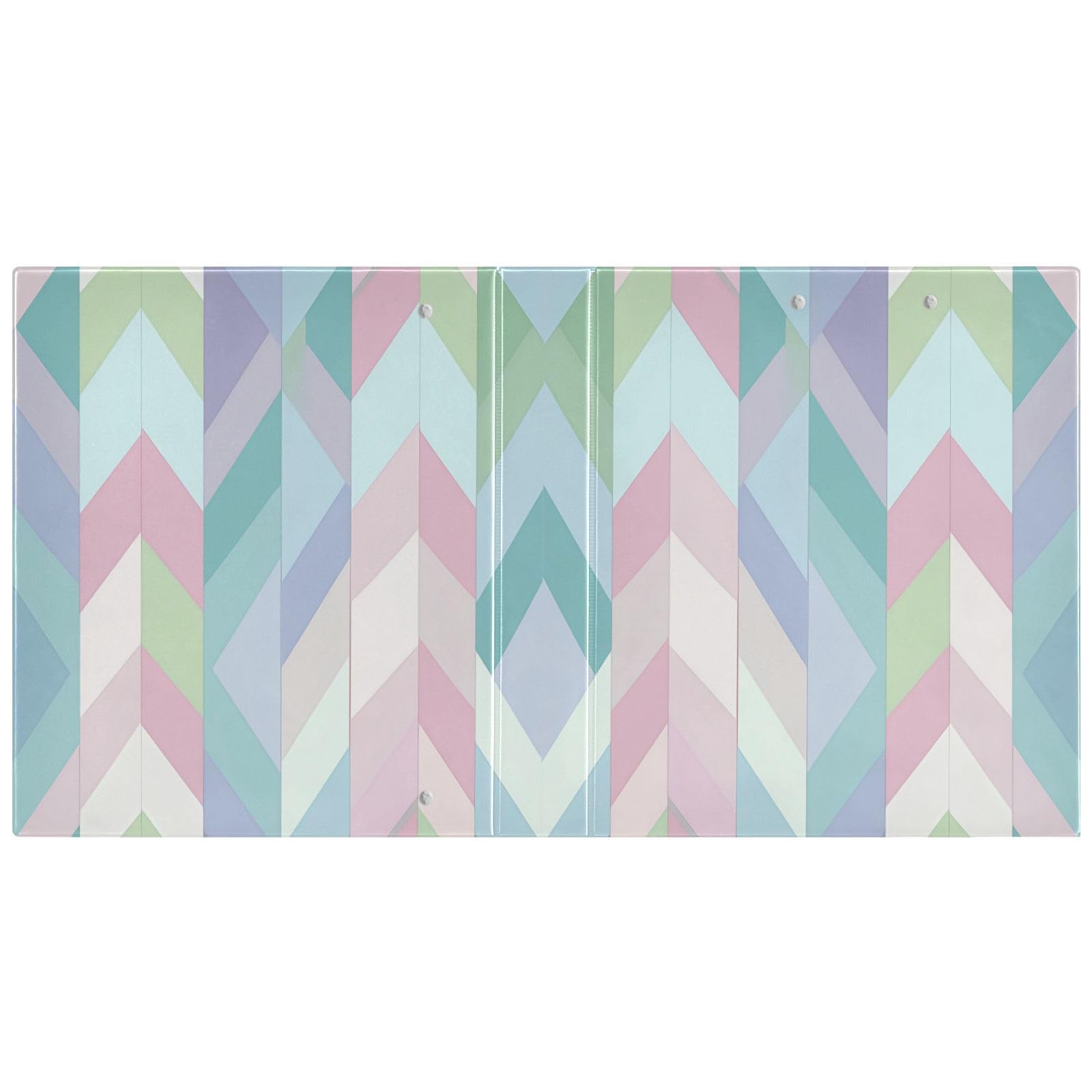 3 raccoglitori ad anelli da 3,8 cm, a zigzag, decorativi, rotondi, con clip in metallo, organizer per casa e ufficio, confezione da 2
