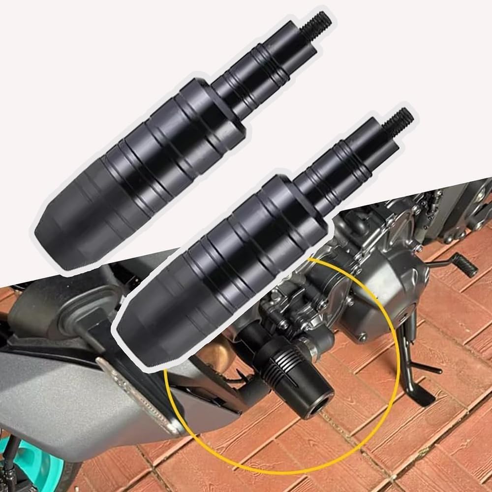 1 Paio Tamponi Protezione Paratelaio per CFMoto 650NK (2012-2024), Sliders Anti-Caduta in Alluminio CNC e ABS Protezioni per Motore e Carena Laterale,Black