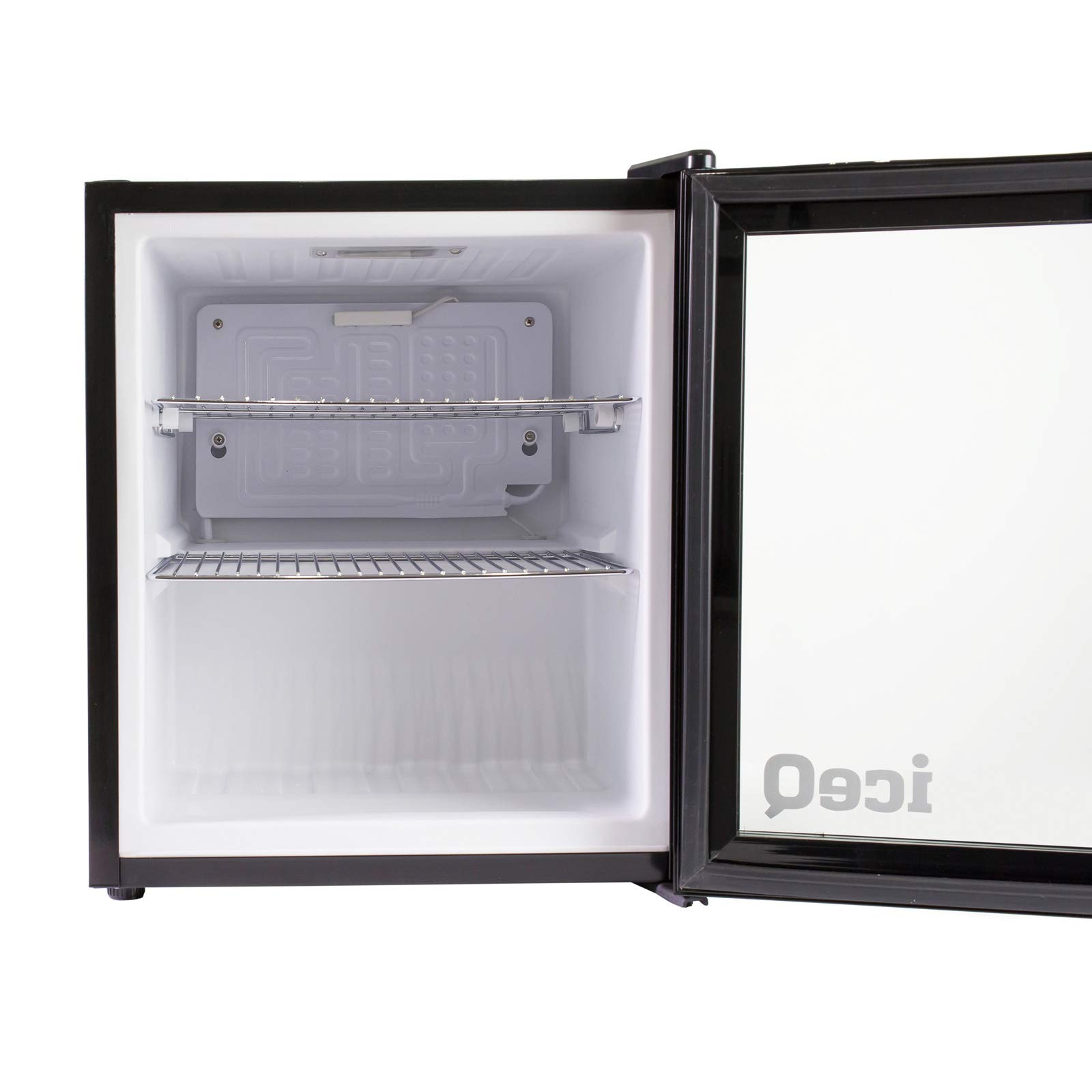 iceQ 49 Litre Mini Fridge Black, Table Top 49L Drinks Display Fridge