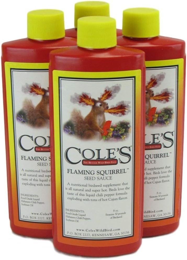 Cole's Flaming Squirrel Assorted Species Wild Bird Food Additive Soybean Oil 8 oz.