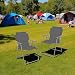 Spetebo Camping Klappstuhl grau belastbar bis 120 kg - 2er Set - Klassischer Campingstuhl klappbar - Gartenstuhl Angelstuhl Faltstuhl Campingsessel klassisch für Garten Reise Festival