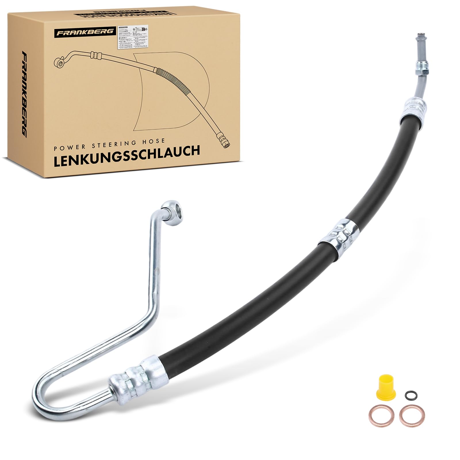 Frankberg Servosterzo Tubo flessibile Compatibile con Serie 3 Touring E46 318d 320d Serie 3 E46 318d 320d Serie 3 Compact E46 318td 320td Serie 3 Cabriolet E46 320 Cd Serie 3 Coupé E46 320 Cd 3405465