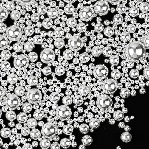 Image of Silver Sprinkles for Cake Decorating, 130g /4.6oz Edible Silver Pearl Sprinkles, Candy Baking Decorations, Ice Cream Toppings and Cookie Decorating, Wedding Party Valentines Supplies