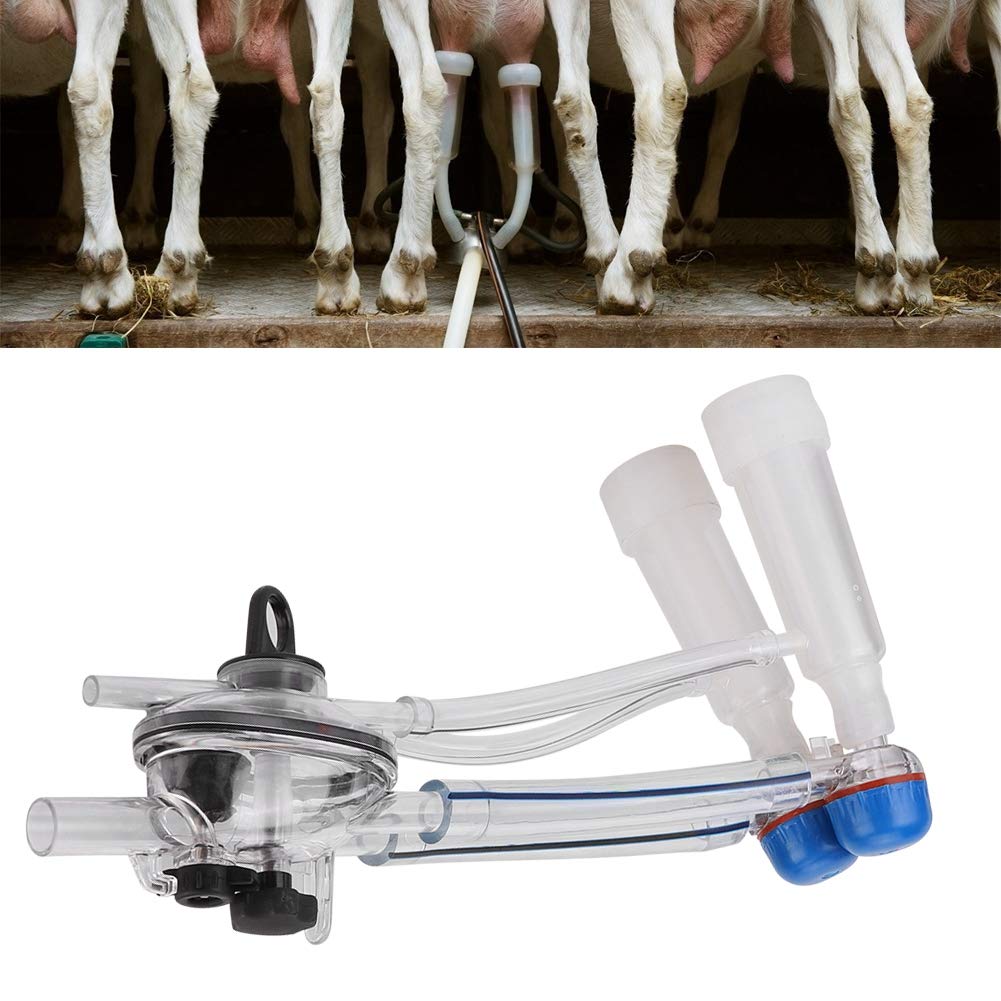 AMONIDA Juego de Máquina de Ordeño para Cabras para un Ordeño Eficiente con Succión Suave, Adecuado para Carro Móvil y Sala de, Material de Calidad Alimentaria, 38 X 20 Cm