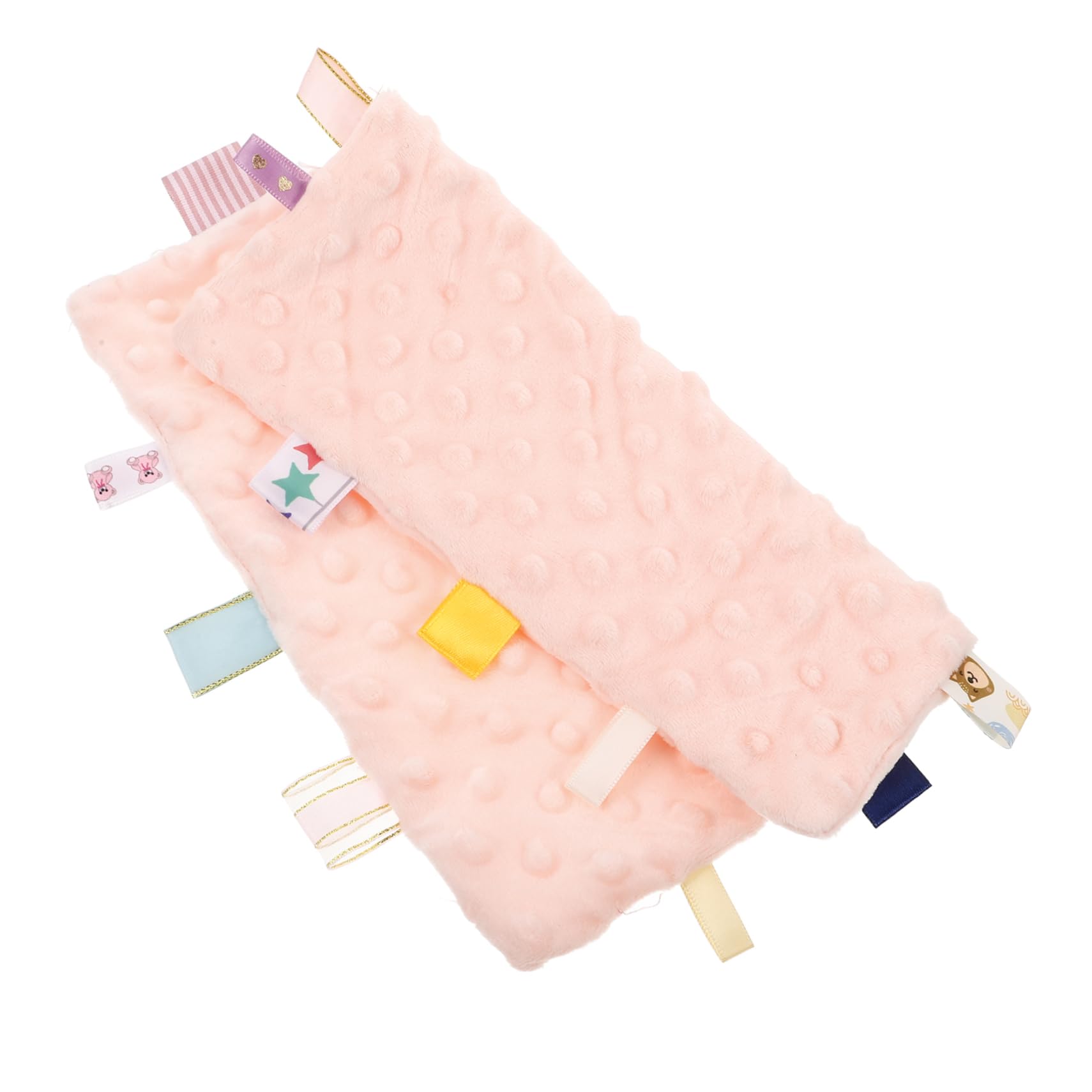 CIMAXIC Newborn Security Blanket with Engaging Tags Soft Soothing Towel for Boy Girl for Sleep Comfortable Touch for Sensitive Skin for Snuggle