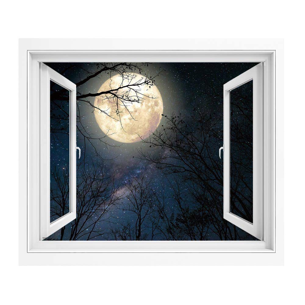 Amazon｜夜空 絵画風 PVC壁紙ポスター 150x120 cm 夜空天の川星