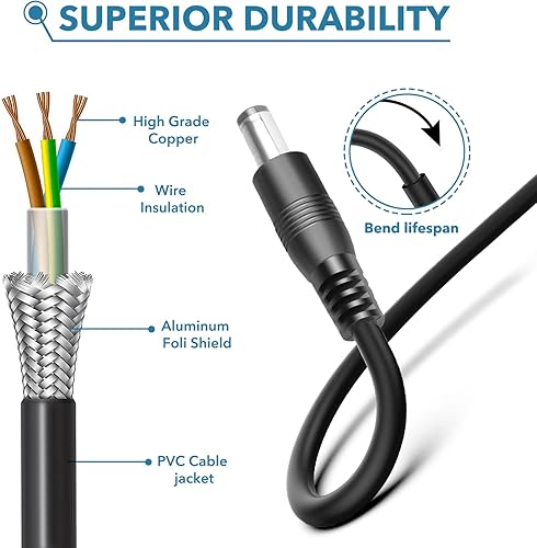 Miniatura 4 de Adaptador universal de 15 V para Theragun Mini G4 Theragun Prime Mini-PKG-US Mini-PKG-AU Brookstone Shiatsu arrancador de coche elevador de coche