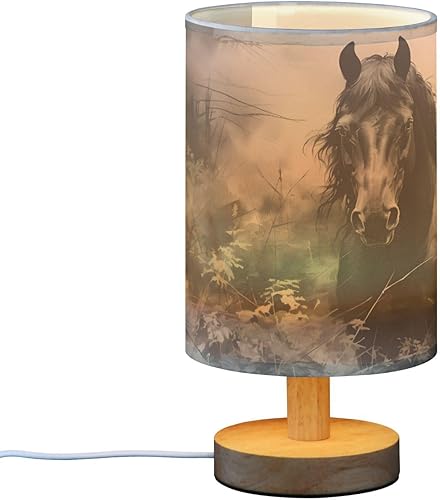 Miniatura 1 de FRODOTGV Lámparas de escritorio Lámparas de sala de estar Luces de noche de caballo estilo de tinta eléctrica para niños comedor