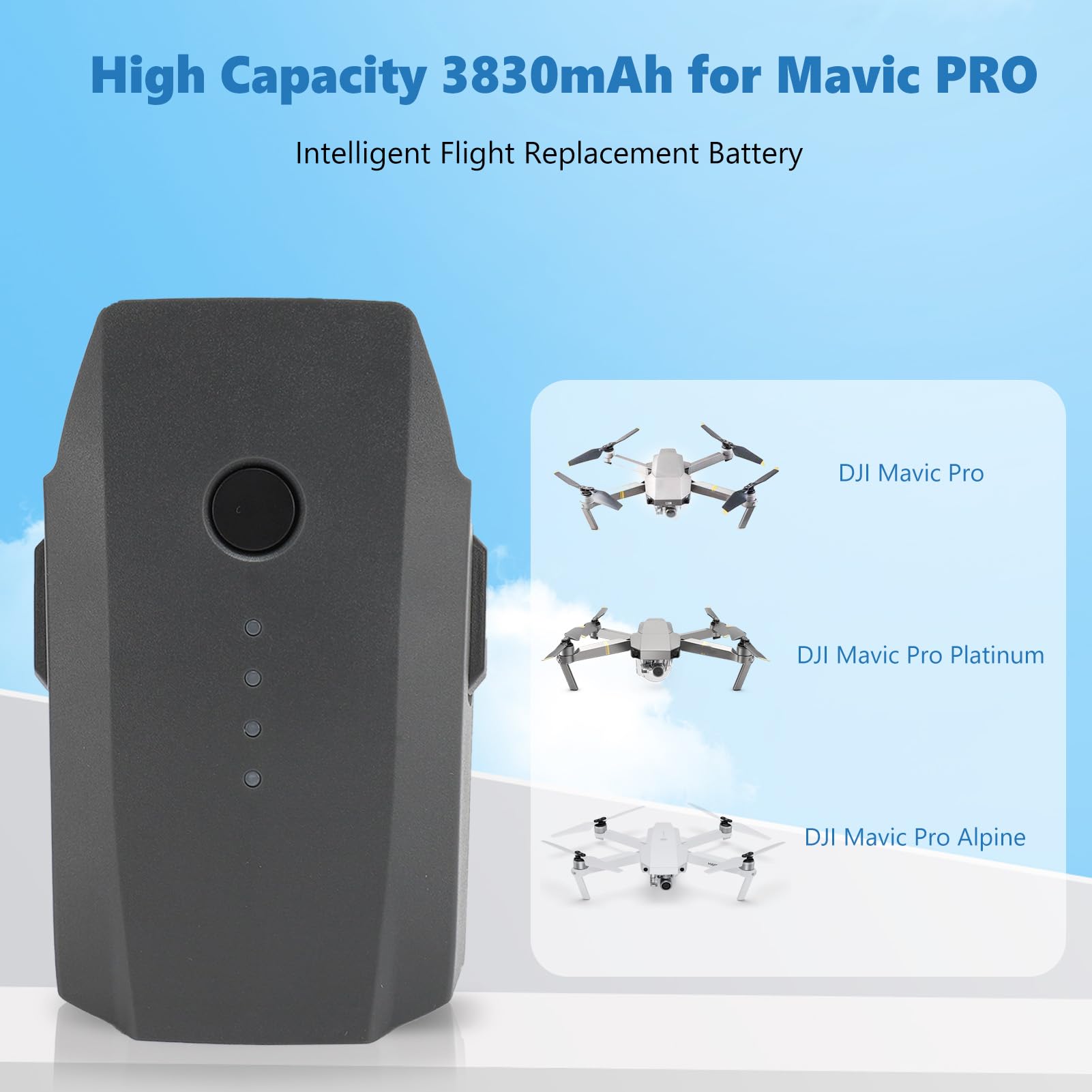 Batteria Mavic Pro 11.4V 3830mAh Smart Flight High Capacity - Dettaglio