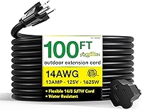 Vista 1 de Go Green Power Inc. (GG-13800BK) - Cable de extensión 14/3 SJTW para exteriores; color negro, 100 pies