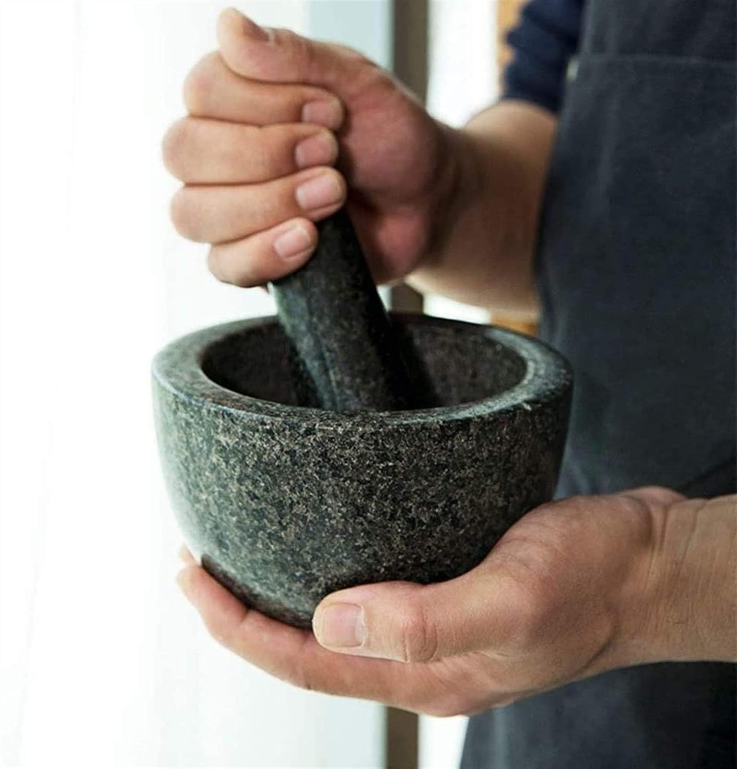 Mortar and Pestle Set, Mortar and Pestle,Crusher Bowl for Guacamole, Herbs, Spices, Garlic
