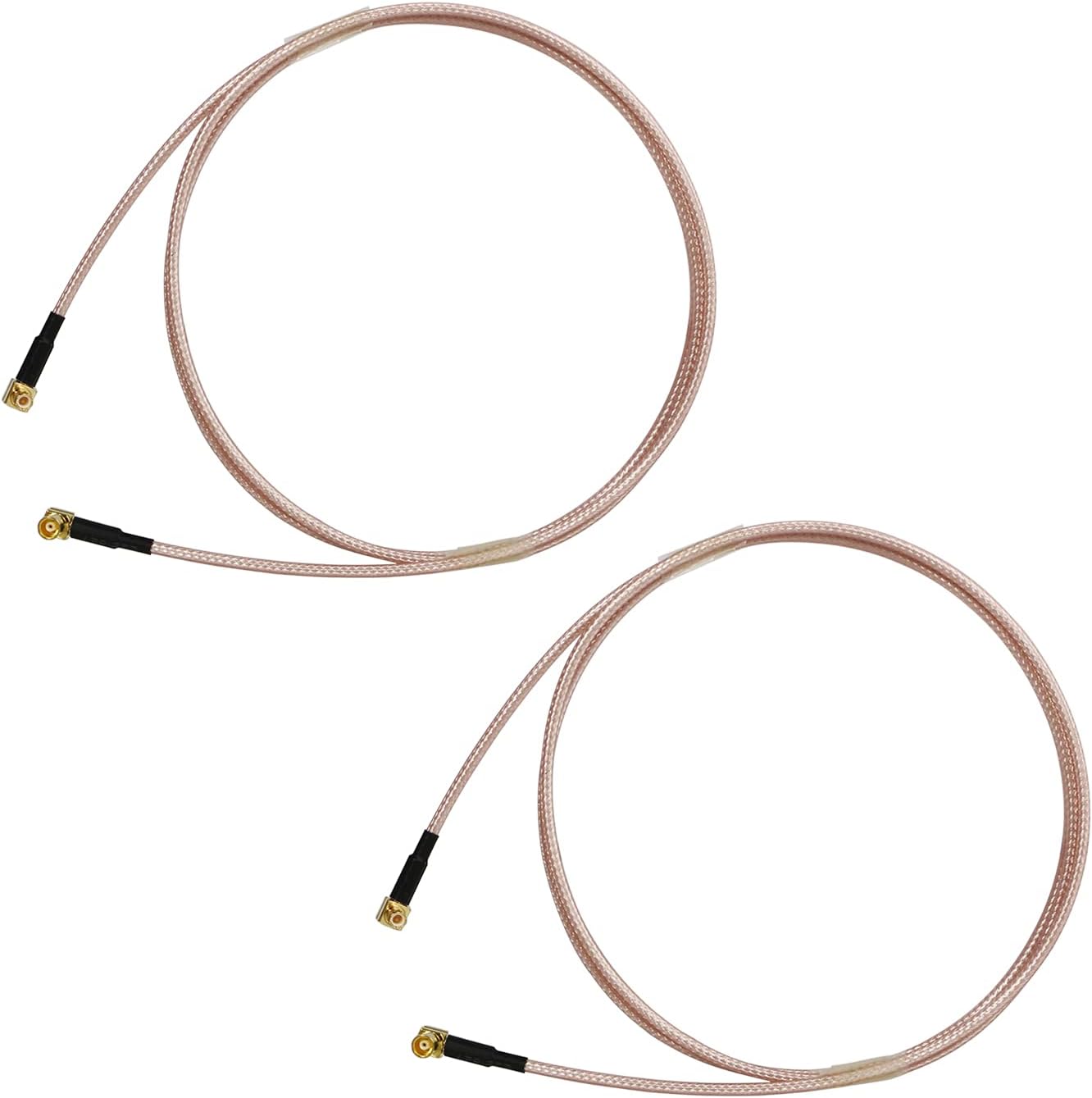 RF Coaxial Cable MCX Female to MCX Male RG316 Coax Cable Jumper for DIY Radio, 3G/4G/5G/LTE/Antenna, Audio and Video Signal Transmission, 300mm 2Pcs