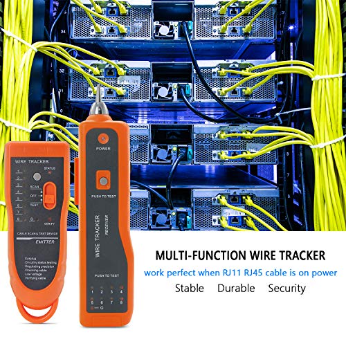 wire tester rj45 rj11 cable tracker line finder multifunction wire tracker ethernet lan network cat5 cat6 with earphone for cable collation network maintenance collation telephone line test