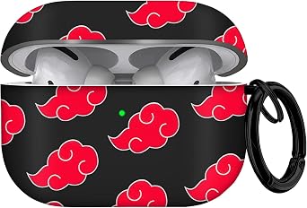 Maxjoy for Airpods Pro الجيل الثاني من العلبة ، سلسلة تصميم الرسوم المتحركة لطيف من الأنمي Apple Airpod pro 2 غطاء حالة للمطارات Pro 2 Generation 2022 ، Wireless AirPods Pro 2 حالات للرجال النساء ، Red Cloud
