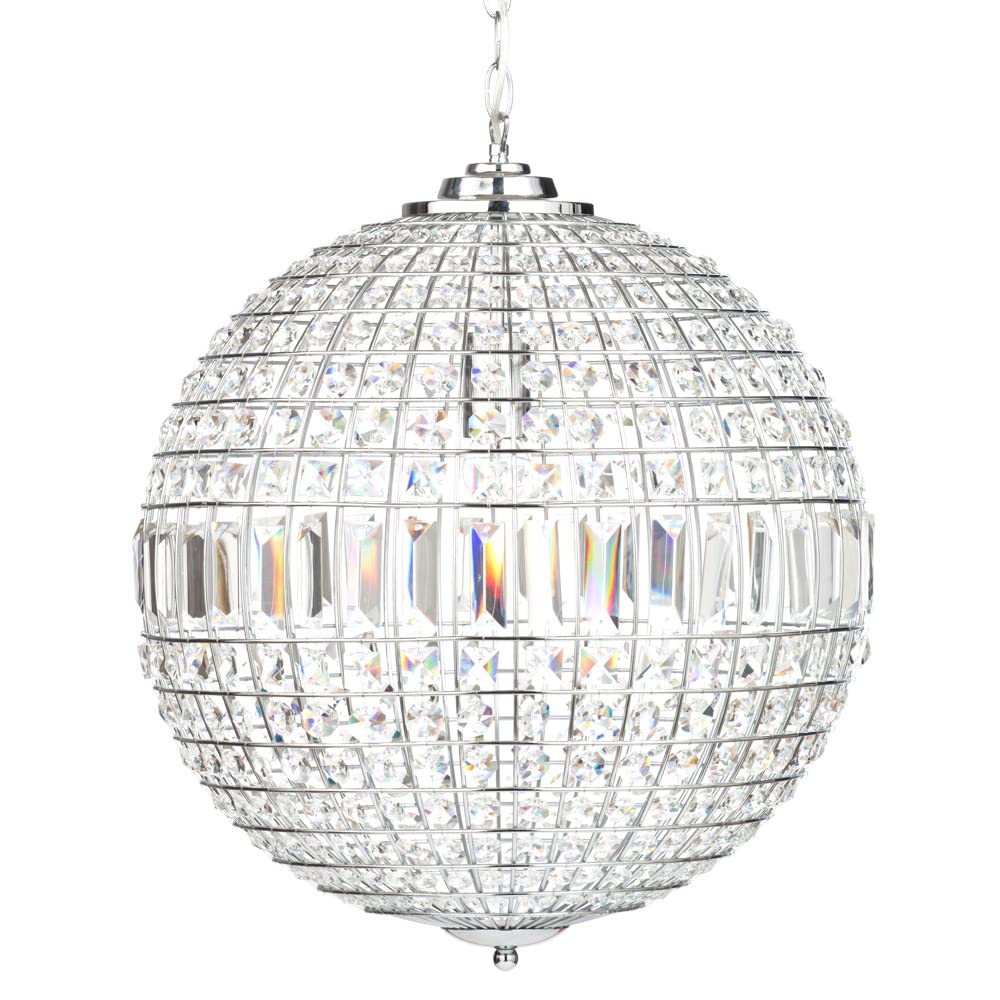 Litecraft Miley Chrome 1 Lamp Globe Ceiling Pendant Light from B&Q
