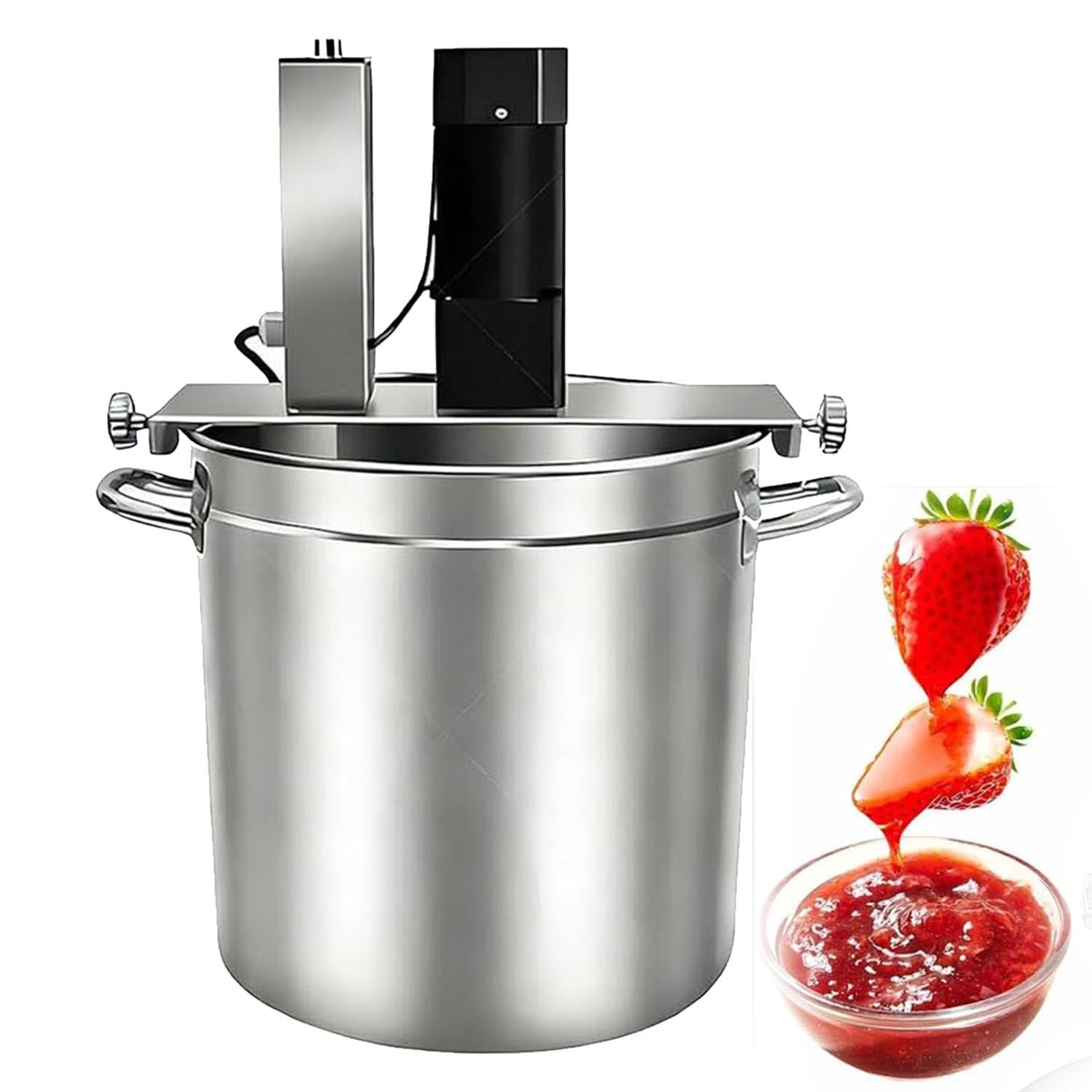 Gewerbl. Topfrührmaschine,Edelstahl,4‑flügeliges Abstreifer‑rührblatt 20L