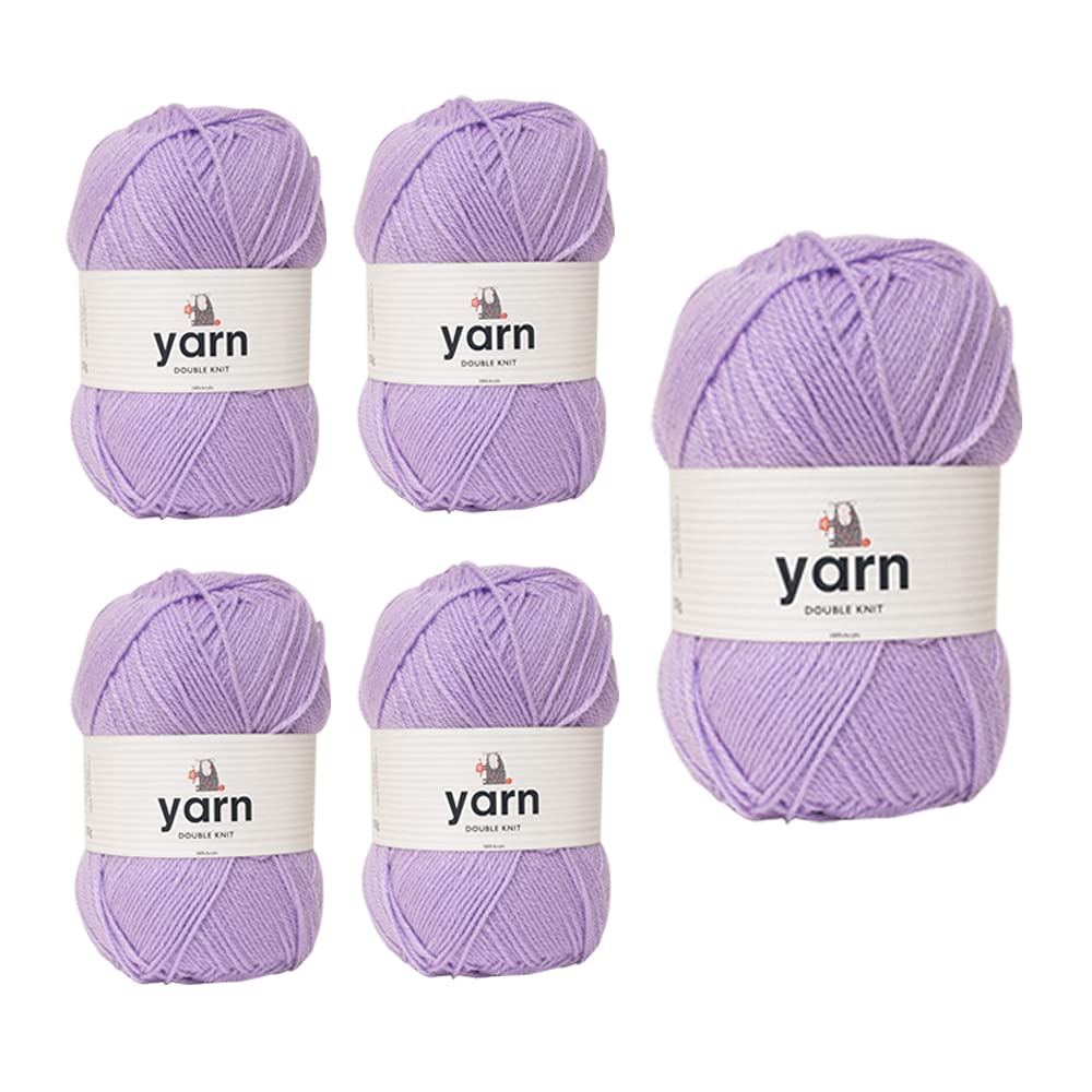 KORBOND DK Black Yarn - 100g Acrylic Wool - Lightweight, Hypoallergenic & Durable Double Knit Crochet Yarn Knitting Wool (290m Total) — view 134