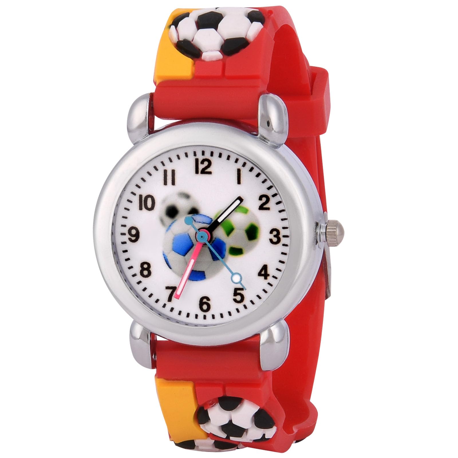 OFFCUP Children's Watch, Analog Wrist Watch for Boys Girl, Silicone Wristwatches for Children, Quartz Watches Girl with Cute 3D Drawings, for Children 3-11 Years Old