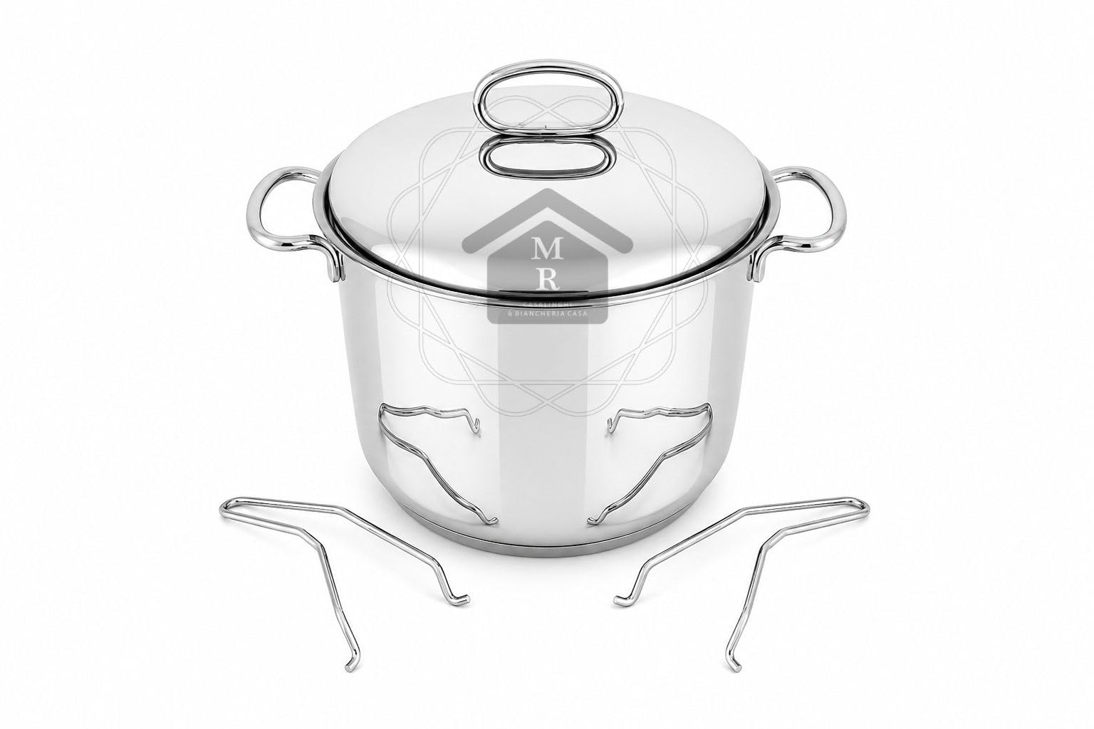 Set Spaghettiera Multipasta con Doppio Cestello in Acciaio Inox 18/10 Linea Inoxtherm