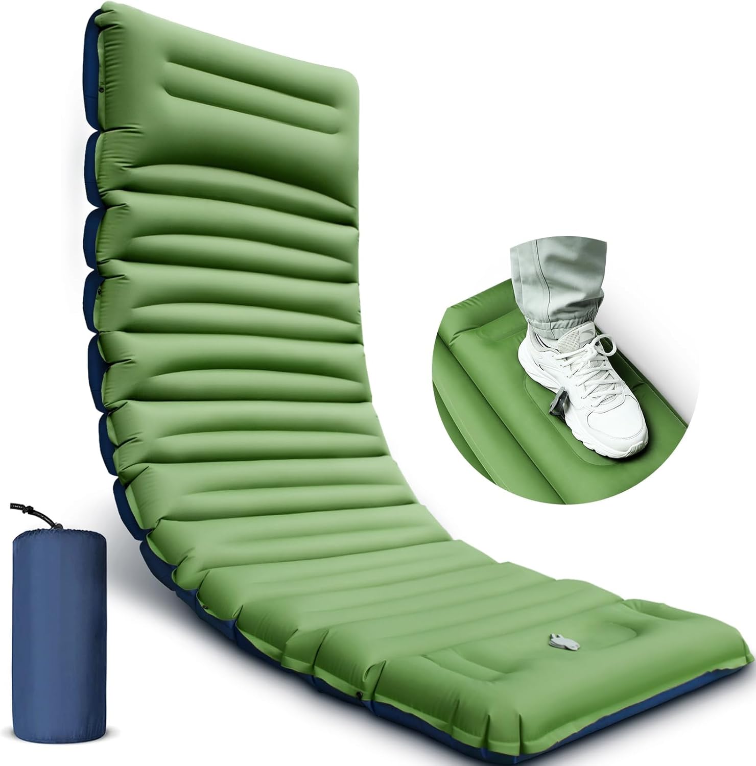 FUN PAC Sleeping Pad for Camping with Pillow, 5" UltraThick Camping