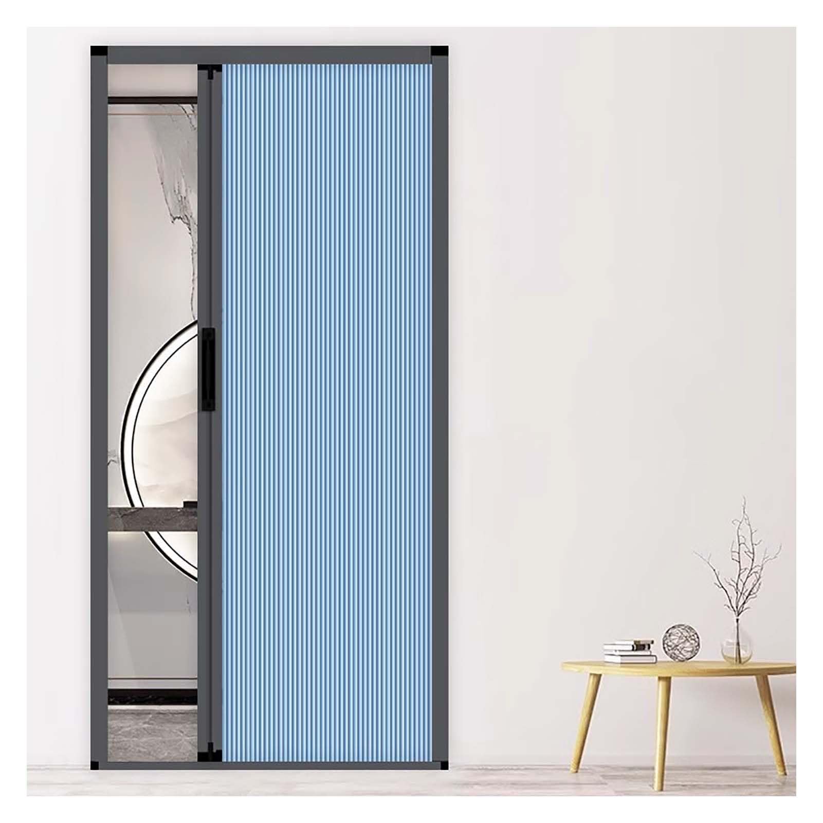 Portes pliantes rétractables de douche en tissu nid d'abeille beige pour séparation de pièce